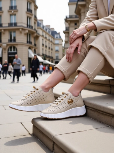 Royalfashion Damen sportliche Schnürsneaker Jovenes