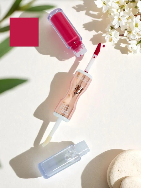 Lippenstift und klarer Glanz 2-in-1 Velvet Punch