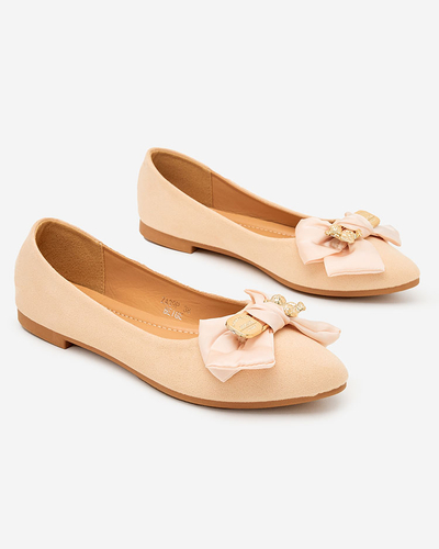Royalfashion Damen Ballerinas spitze Spitze mit Schleife Retripo