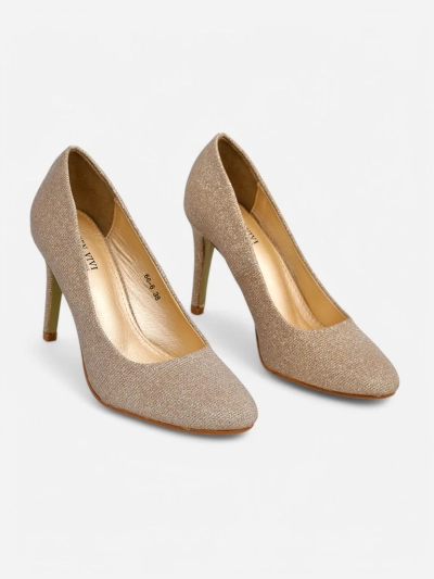 Royalfashion Glitzer Damen High Heels Enen