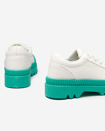 OUTLET Damen Sneaker weiß mit grüner Sohle Comp - Footwear
