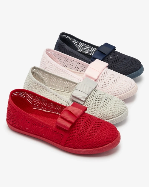 Жіночі кеди з бантиком червоного кольору Lolisa - Взуття