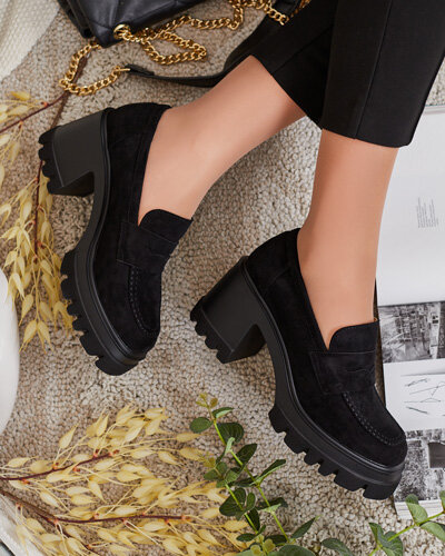 Royalfashion Damen Mokassins auf einem Pfosten Narvoti