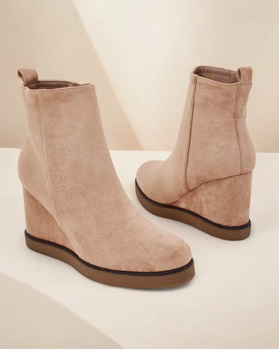 Royalfashion Damen-Wedges-Stiefel Sierra