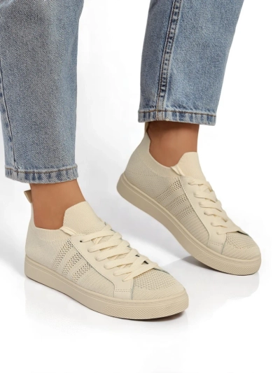 Beige Damiani Sneakers – leichte Stoff-/Öko-Leder-Sneakers für den Sommer