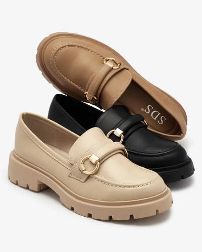 Royalfashion Damen Mokassins in hellbraun Desise