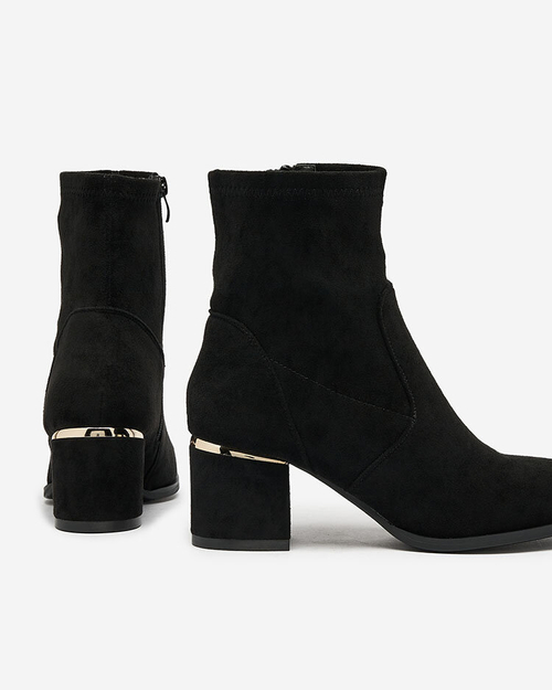 Royalfashion Чорні жіночі черевики на низькій шпильці Rejerra