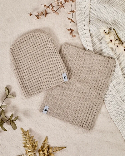 Royalfashion Universal Winter Set - Beanie-Mütze mit Schlauchschal