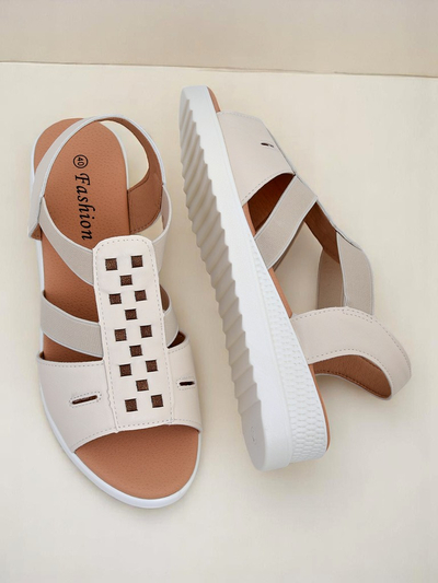 Royalfashion Damensandalen mit niedrigem Keilabsatz Sora
