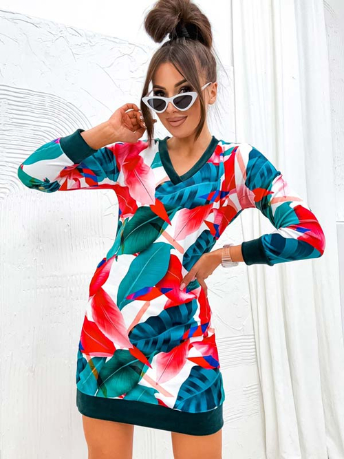 Жіноча міні-сукня Royalfashion з оригінальним візерунком