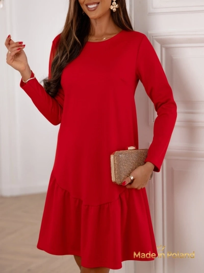 Mini-Damenkleid mit Rüschen