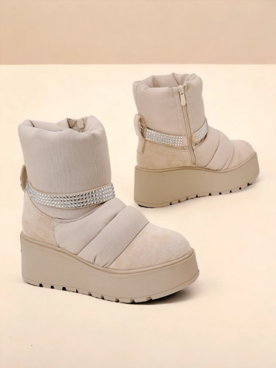 Royalfashion Damen Keilabsatz Schneestiefel Renosi