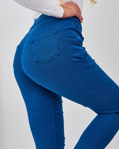 Royalfashion Damen Teggings Hose in blauer Farbe