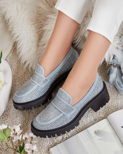 Royalfashion Damen Mokassins mit Zirkonen Epolls