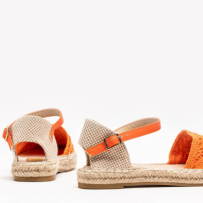 Orange Espadrilles-Sandalen mit durchbrochenem Obermaterial Asia - Footwear