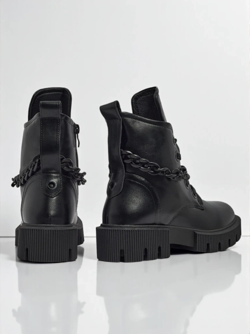 Еко шкіряні жіночі ботильйони Anviq на шнурівці