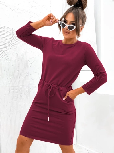 Royalfashion Damen knielanges Kleid aus Stoff