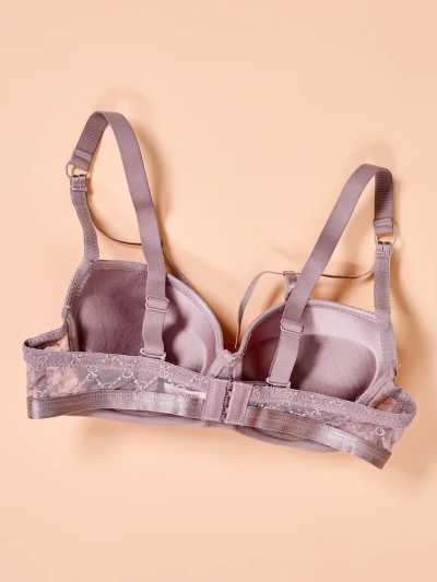 Royalfashion Damen-BH mit Spitzen- und Dekorationsriemen