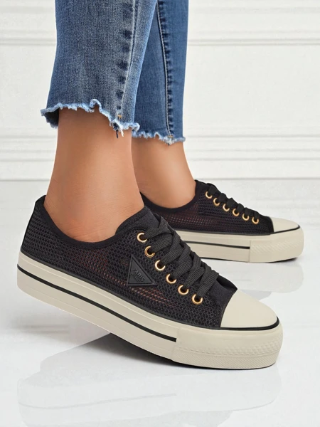 Royalfashion Damen-Lochmuster-Sneaker Rebbse