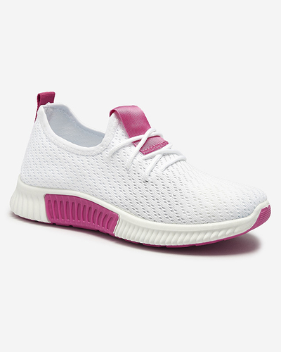 Weiße Damen-Sportschuhe mit fuchsiafarbenen Einsätzen Kedeti - Footwear