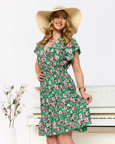 Grünes und rosafarbenes kurzes Kleid - Kleidung
