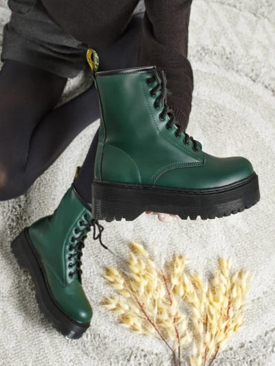 Damen Worker Boots mit Prägung Isadore