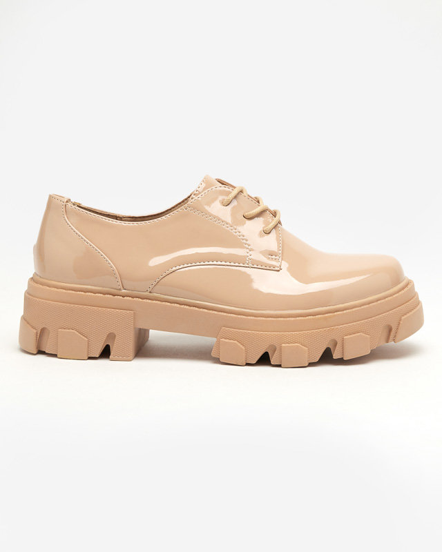 OUTLET Beige lackierte Damenschuhe Binotsi - Schuhe