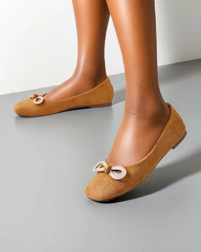 Royalfashion Damen Ballettschuhe mit einer Schleife Cocar