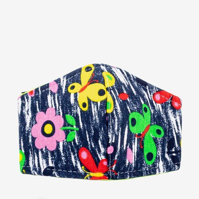 Dunkelblaue 3-Lagen-Gesichtsmaske für Kinder - Masken 1