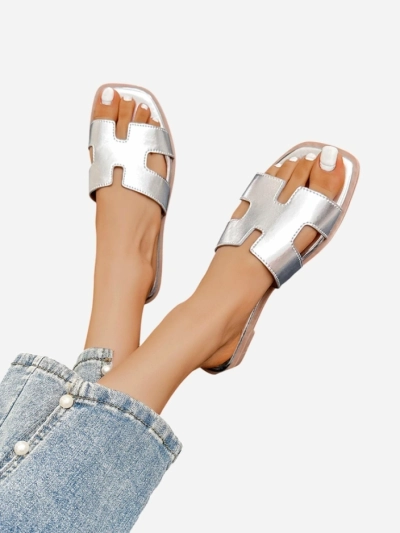 Royalfashion Damen Flip-Flops mit flacher Sohle Eval