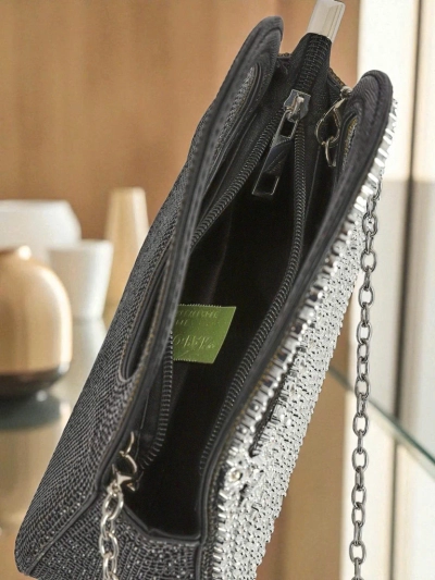 Royalfashion Damen Clutch Handtasche mit Zirkonia Myra Quill
