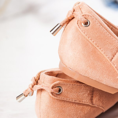 Pink Fizir Ballerinas aus Öko-Wildleder - Schuhe