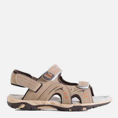 Beige Jungensandalen mit Klettverschluss - Schuhe