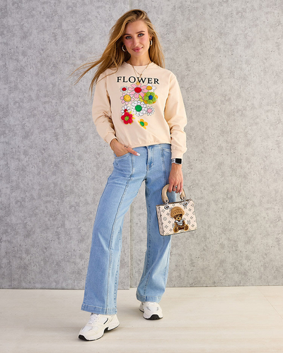 Royalfashion Women's Cotton Thin Print Sweatshirt