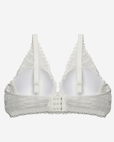 Cremefarbener Damen-Spitzen-BH - Unterwäsche