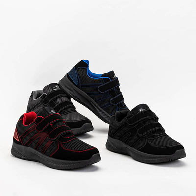 OUTLET Schwarze Herren Sportschuhe mit Klettverschluss Baikis - Schuhe