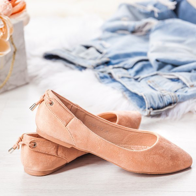 Pink Fizir Ballerinas aus Öko-Wildleder - Schuhe