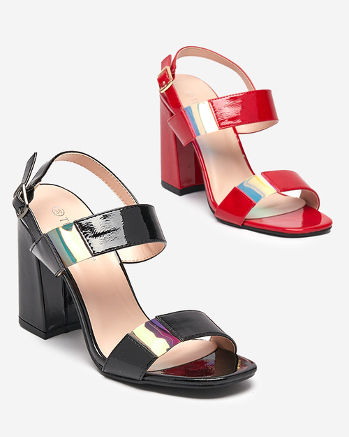 Жіночі лаковані босоніжки на стовпі в червоних туфлях Alar