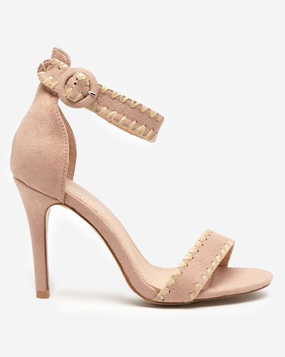 Gepuderte Damensandale mit hohem Absatz Kemisooa - Footwear