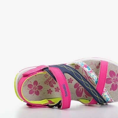 Dunkelblaue und rosa Mädchensandalen Esteban - Footwear