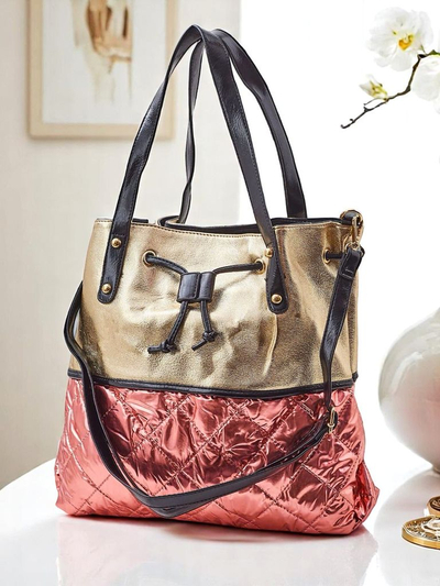 Royalfashion Große Damenhandtasche Golden Luxe Shopper