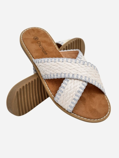 Royalfashion Damensandalen mit gewebten Riemen Bornes
