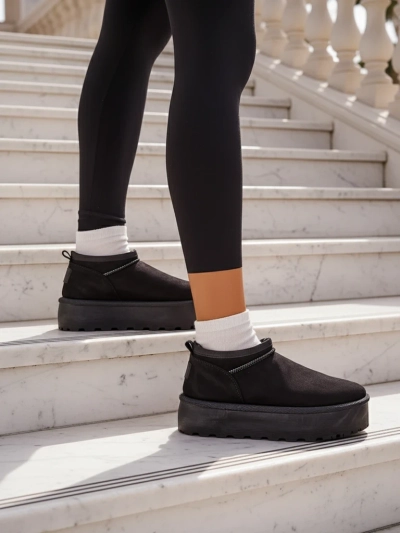 Royalfashion Damen Kurzstiefel a'la Schneestiefel Ozozi