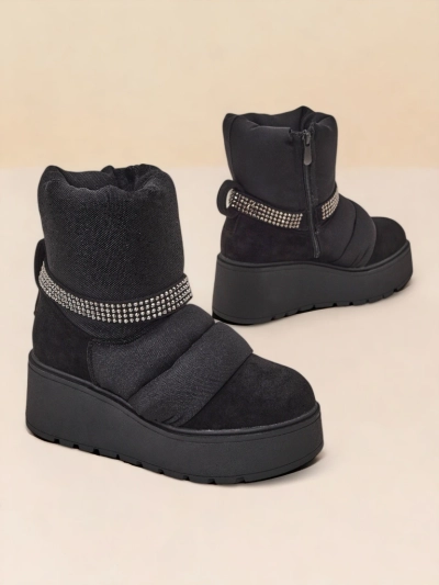 Royalfashion Damen Keilabsatz Schneestiefel Renosi
