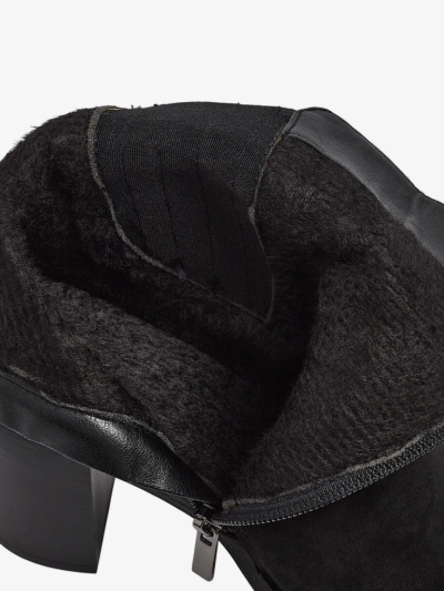 Damen Stiefeletten aus Wildlederimitat mit Blockabsatz Anell