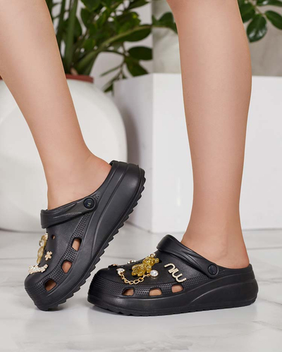 Royalfashion Damen-Gummi-Flip-Flops mit Fescas-Verzierungen