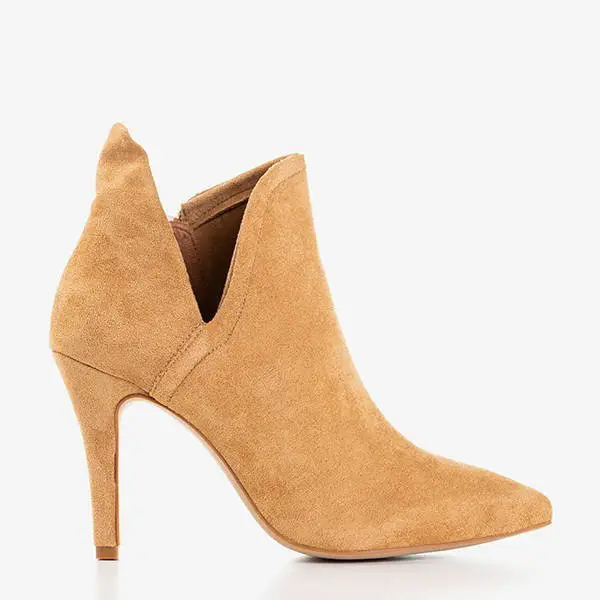 Braune Damenstiefel mit hohem Absatz Annalisa - Schuhe