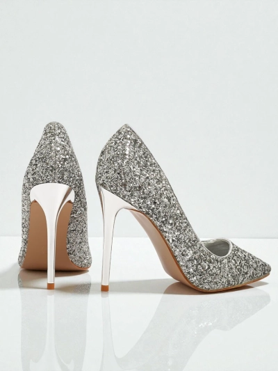 Damen Eco-Leder Pumps mit Brokat Zavrimea