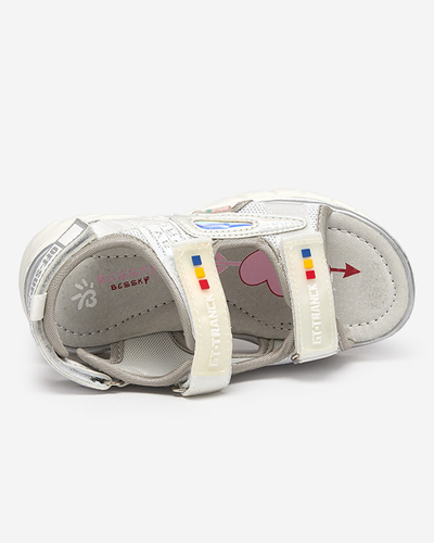 Mädchensandalen in Weiß und Grau Umaf - Footwear