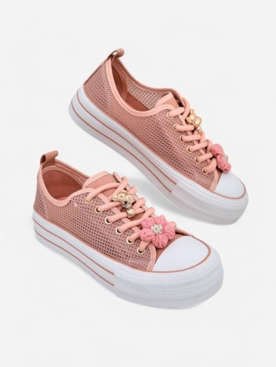 Royalfashion Damen perforierte Sneaker mit Verzierungen Osdo